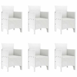 Ensemble de salle à manger pour jardin 7 pcs Blanc 565335565335