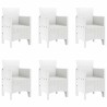 Ensemble de salle à manger pour jardin 7 pcs Blanc 565335565335