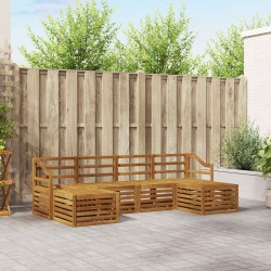 Ensembles de canapés 6 pcs Naturel Bois d'Acacia Massif 565336565336