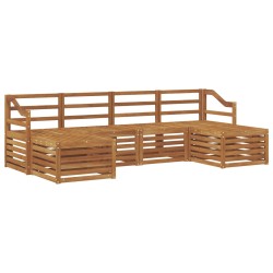 Ensembles de canapés 6 pcs Naturel Bois d'Acacia Massif 565336565336