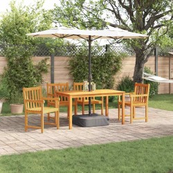 Ensemble de salle à manger pour jardin 5 pcs Marron 565338565338