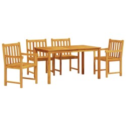 Ensemble de salle à manger pour jardin 5 pcs Marron 565338565338