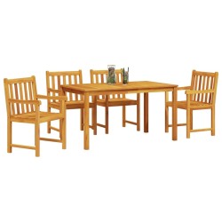 Ensemble de salle à manger pour jardin 5 pcs Marron 565338565338