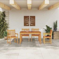 Ensemble de salle à manger pour jardin 5 pcs Marron 565338565338
