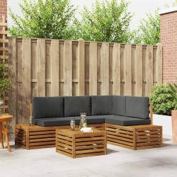 Ensemble de canapés d'extérieur 5 Pièce Naturel et Anthracite 565341565341