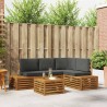 Ensemble de canapés d'extérieur 5 Pièce Naturel et Anthracite 565341565341