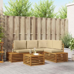 Ensemble de canapés d'extérieur 5 Pièce Naturel et Beige 565342565342