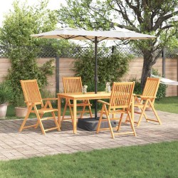 Ensemble de salle à manger pour jardin 5 pcs Marron 565343565343