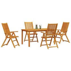 Ensemble de salle à manger pour jardin 5 pcs Marron 565343565343
