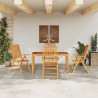 Ensemble de salle à manger pour jardin 5 pcs Marron 565343565343
