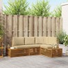 Ensemble de canapés d'extérieur 4 Pièce Naturel et Beige 565345565345