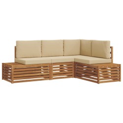 Ensemble de canapés d'extérieur 4 Pièce Naturel et Beige 565345565345