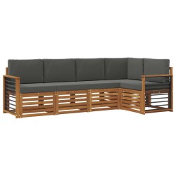 Ensemble de canapé d'angle 5 pcs Naturel et Anthracite 565346565346