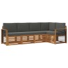 Ensemble de canapé d'angle 5 pcs Naturel et Anthracite 565346565346