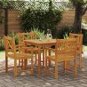 Ensemble de salle à manger pour jardin 5 pcs Marron 565347565347