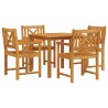 Ensemble de salle à manger pour jardin 5 pcs Marron 565347565347