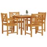 Ensemble de salle à manger pour jardin 5 pcs Marron 565347565347