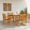 Ensemble de salle à manger pour jardin 5 pcs Marron 565347565347