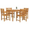 Ensemble de salle à manger pour jardin 5 pcs Marron 565348565348