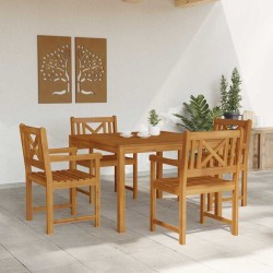 Ensemble de salle à manger pour jardin 5 pcs Marron 565348565348