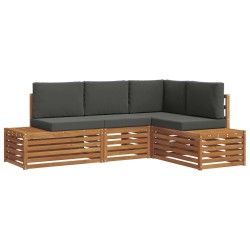Ensemble de canapés d'extérieur 4 Pièce Naturel et Anthracite 565349565349