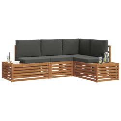 Ensemble de canapés d'extérieur 4 Pièce Naturel et Anthracite 565349565349