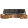 Ensemble de canapés d'extérieur 4 Pièce Naturel et Anthracite 565349565349