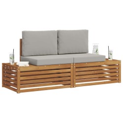 Ensemble de canapés d'extérieur 2 Pièce Gris Naturel et Clair 565352565352