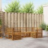Ensembles de canapés 6 pcs Naturel Bois d'Acacia Massif 565353565353