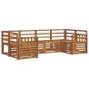 Ensembles de canapés 6 pcs Naturel Bois d'Acacia Massif 565353565353