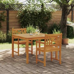 Ensemble de salle à manger pour jardin 3 pcs Marron 565355565355