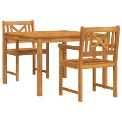 Ensemble de salle à manger pour jardin 3 pcs Marron 565355565355