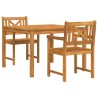 Ensemble de salle à manger pour jardin 3 pcs Marron 565355565355