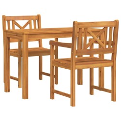 Ensemble de salle à manger pour jardin 3 pcs Marron 565356565356