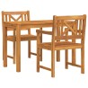 Ensemble de salle à manger pour jardin 3 pcs Marron 565356565356