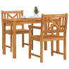 Ensemble de salle à manger pour jardin 3 pcs Marron 565356565356