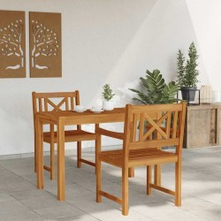Ensemble de salle à manger pour jardin 3 pcs Marron 565356565356