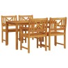 Ensemble de salle à manger pour jardin 5 pcs Marron 565357565357