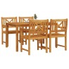 Ensemble de salle à manger pour jardin 5 pcs Marron 565357565357
