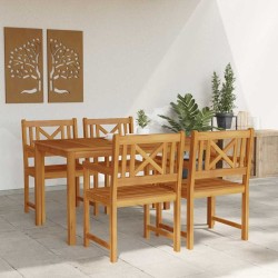 Ensemble de salle à manger pour jardin 5 pcs Marron 565357565357
