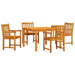 Ensemble de salle à manger pour jardin 5 pcs Marron 565359565359