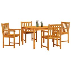 Ensemble de salle à manger pour jardin 5 pcs Marron 565359565359
