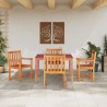 Ensemble de salle à manger pour jardin 5 pcs Marron 565359565359