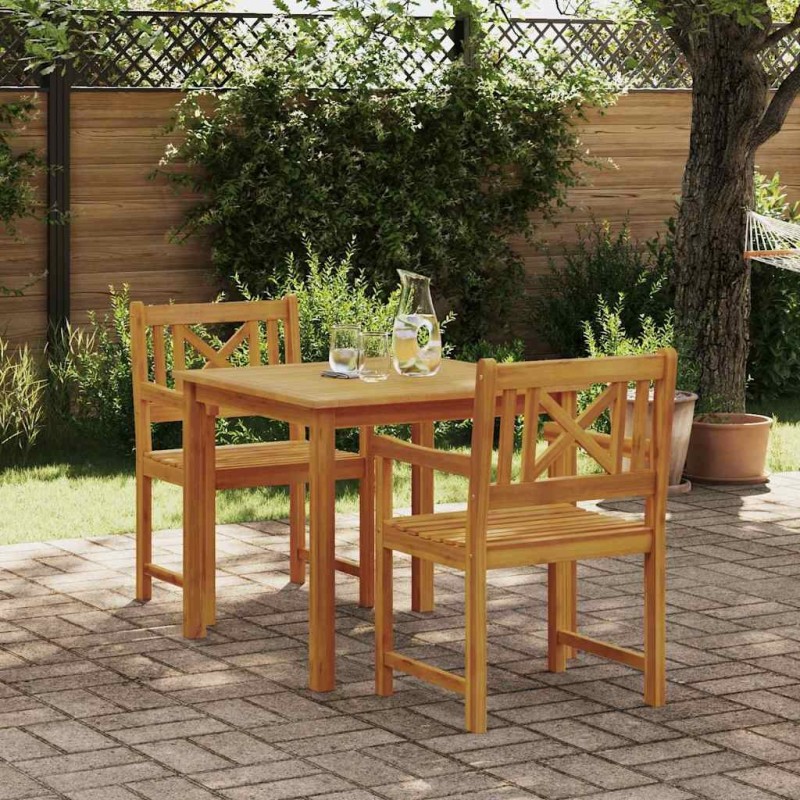 Ensemble de salle à manger pour jardin 3 pcs Marron 565360565360