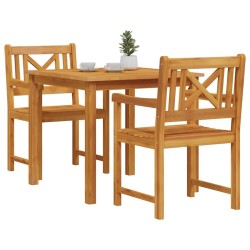 Ensemble de salle à manger pour jardin 3 pcs Marron 565360565360