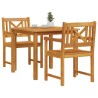 Ensemble de salle à manger pour jardin 3 pcs Marron 565360565360
