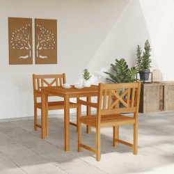 Ensemble de salle à manger pour jardin 3 pcs Marron 565360565360