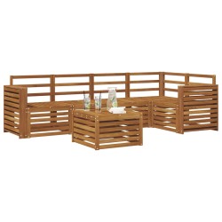 Ensembles de canapés 6 pcs Naturel Bois d'Acacia Massif 565362565362