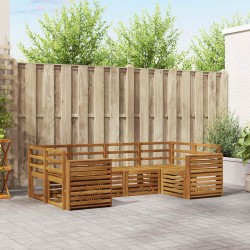 Ensembles de canapés 6 pcs Naturel Bois d'Acacia Massif 565363565363