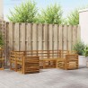 Ensembles de canapés 6 pcs Naturel Bois d'Acacia Massif 565363565363